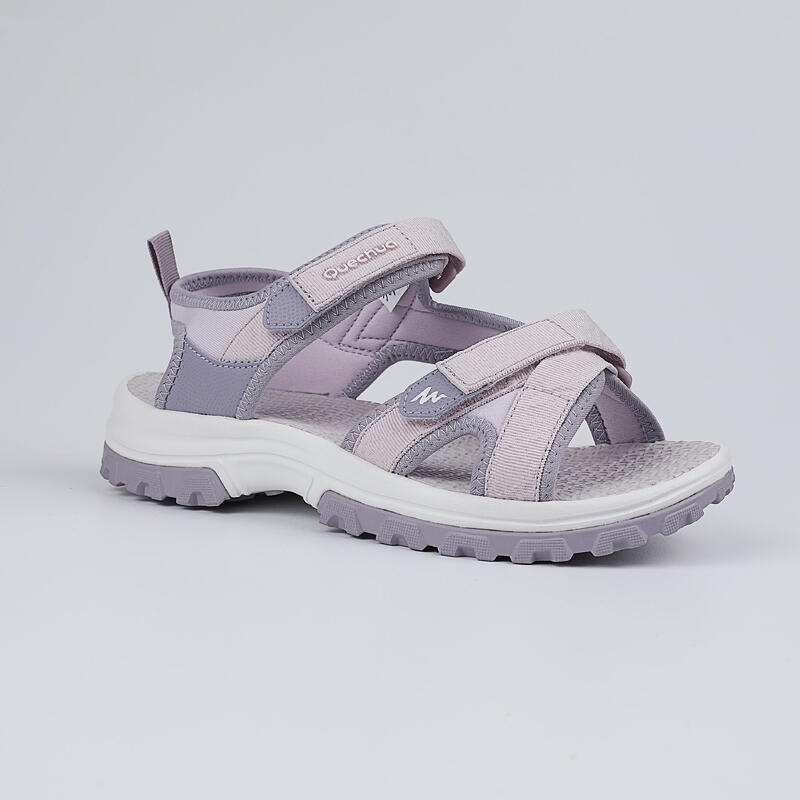 女童登山健行涼鞋 MH120 紫色