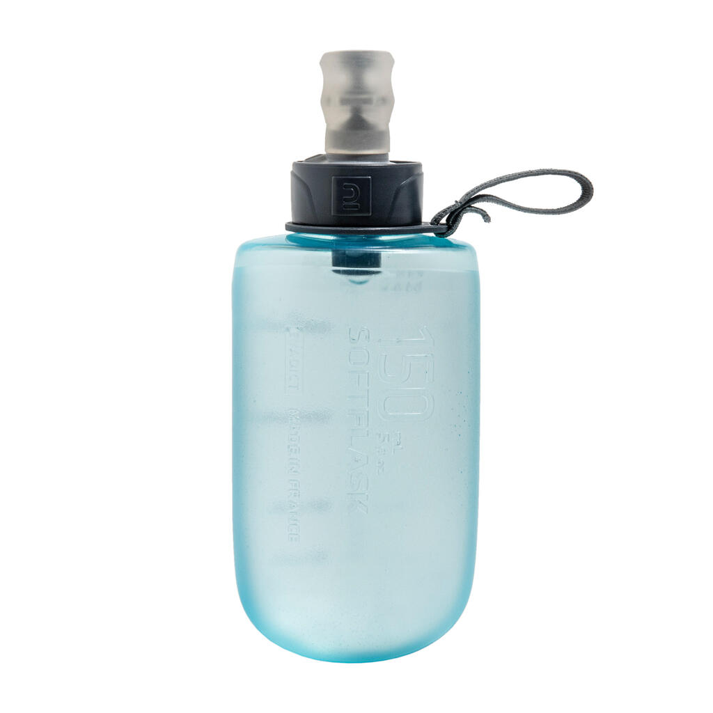 Cantimplora flexible 150ml de Running Kiprun azul claro