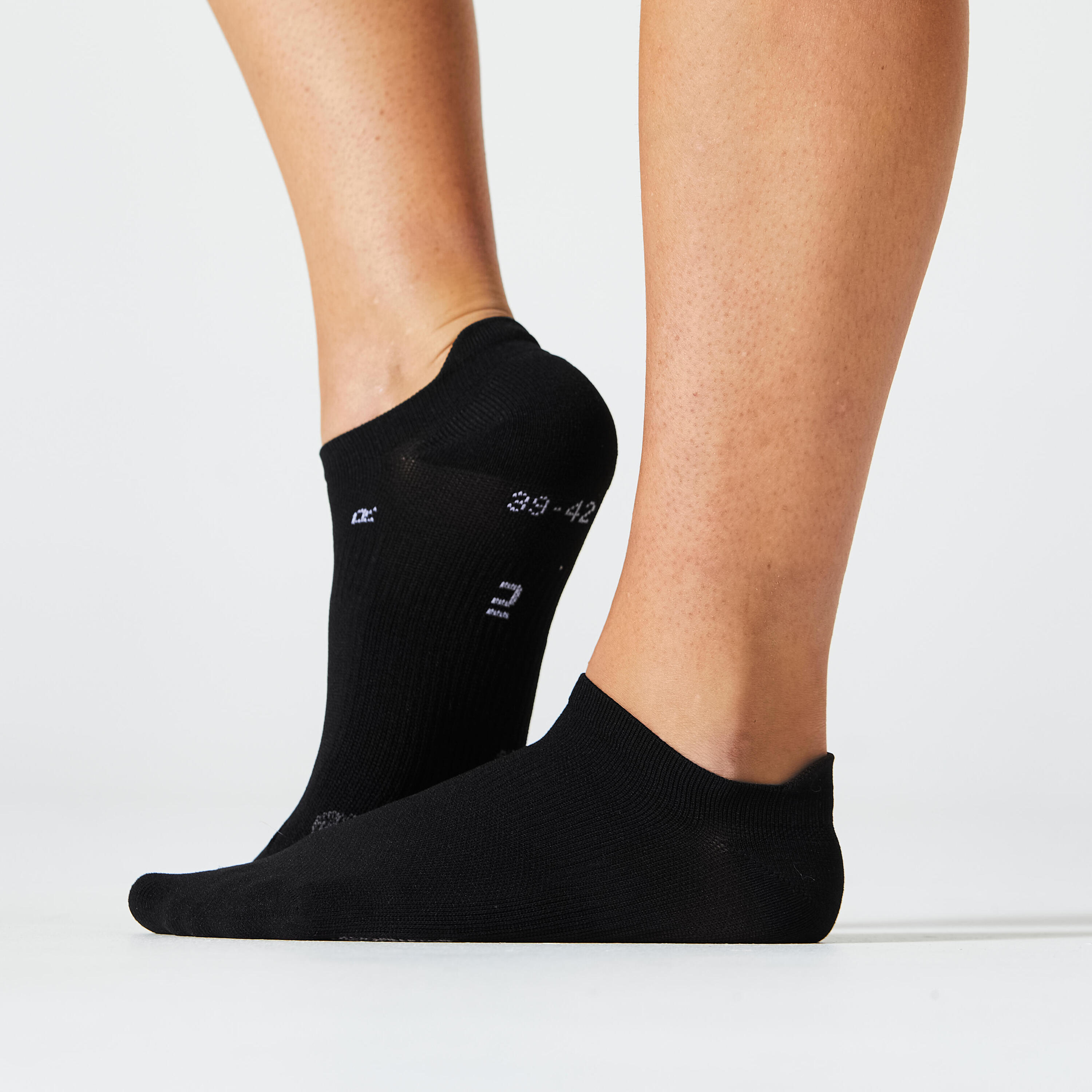 Women's Invisible Socks Twin-Pack - Black 4/4