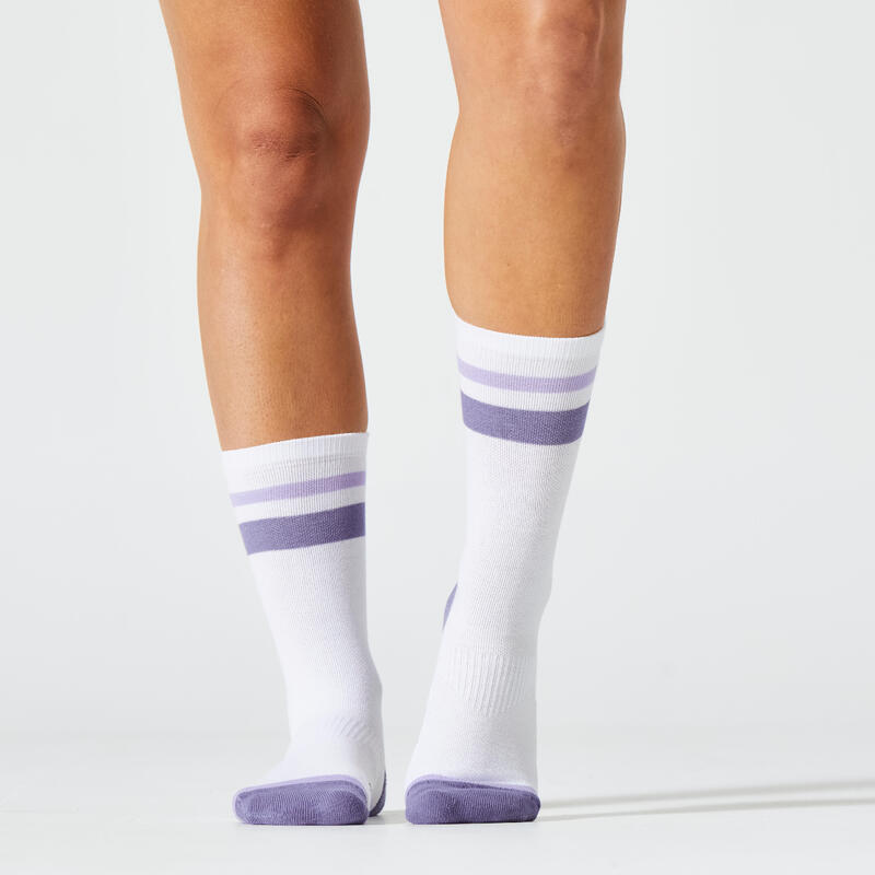 Chaussettes mi-hautes fitness cardio training x2