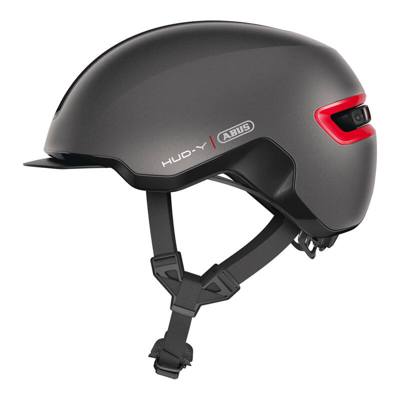 CASQUE DE VÉLO VILLE ADULTE - ABUS HUD-Y URBAN GRIS/TITANE