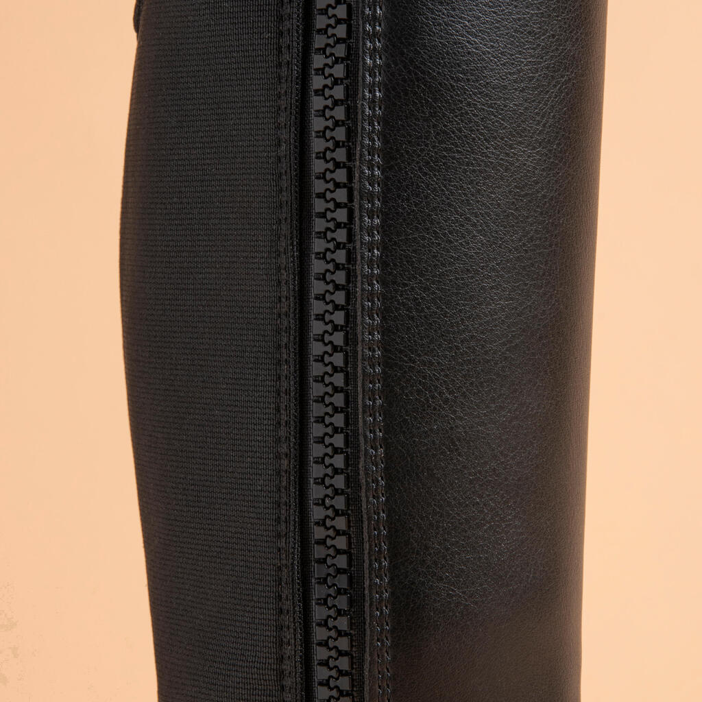 Bottes équitation adulte 500 synthétique noir