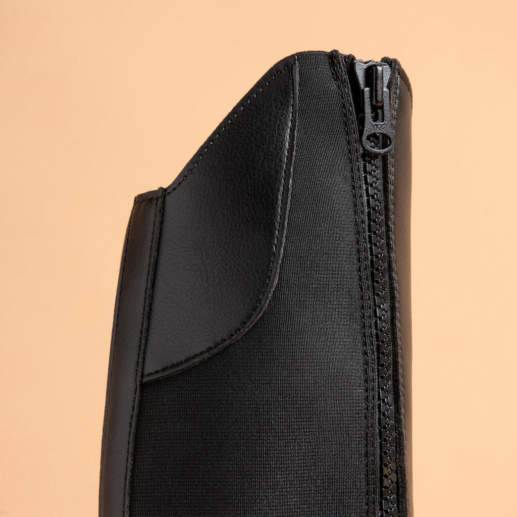 Bottes équitation adulte 500 synthétique noir