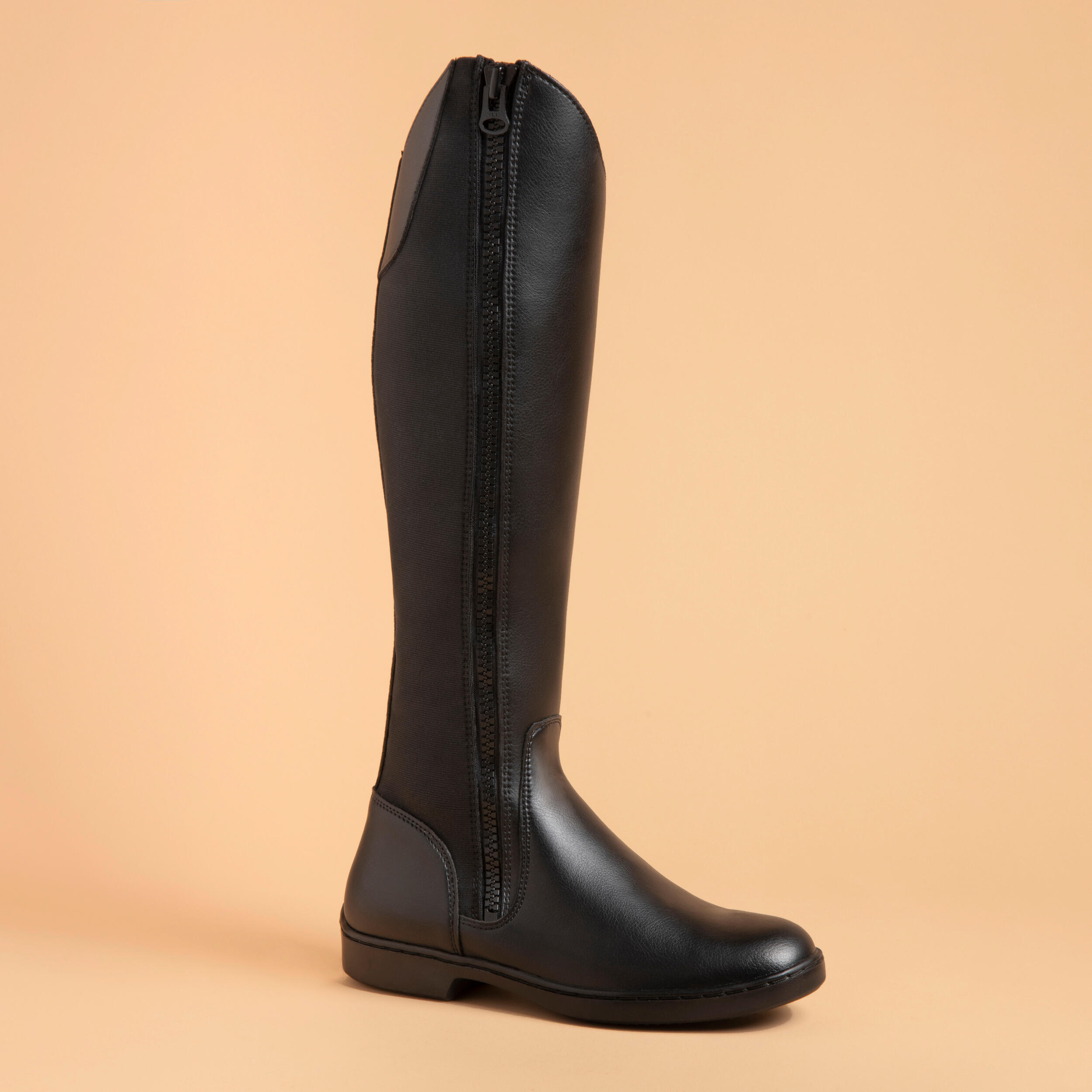 Botas Equitaci n 500 Adultos Negro Sint tico