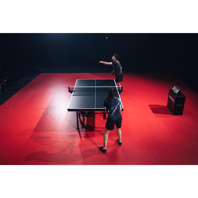 Indoor tafeltennistafel TTT 930 compact opvouwbaar ITTF zwart