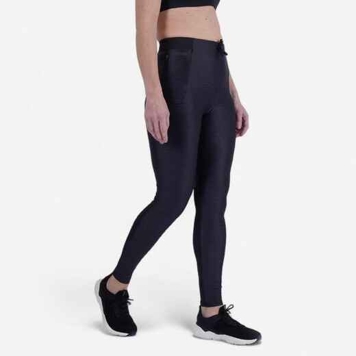 
      Women's Breathable Running Leggings KIPRUN Run 500 Dry-mottled black
  