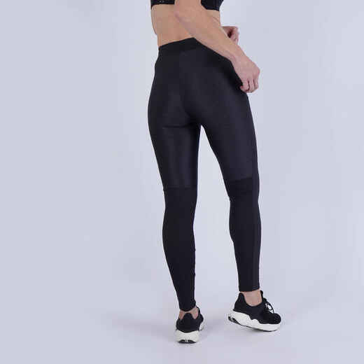 
      Lauftights lang Damen atmungsaktiv - Run Dry 500 schwarz meliert 
  