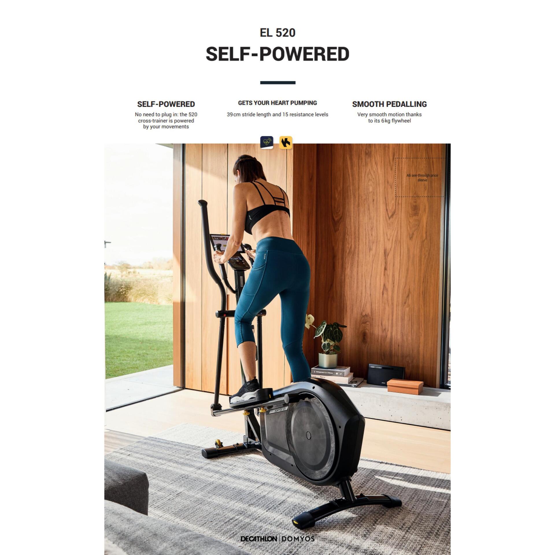 Self-Powered and Connected, E-Connected and Kinomap Cross Trainer