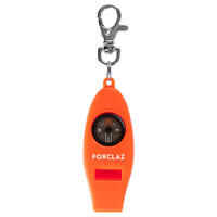 50 MULTI-PURPOSE WHISTLE AND ORIENTEERING COMPASS - ORANGE