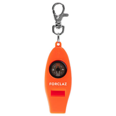 Sifflet multifonctions boussole d'orientation 50 ORANGE