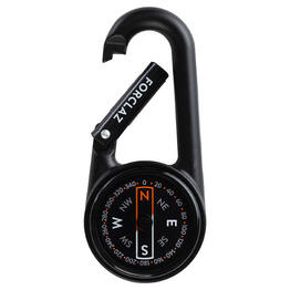 Boussole mousqueton d&#039;orientation compacte 50 NOIRE