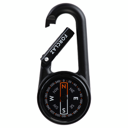 Boussole mousqueton d&#039;orientation compacte 50 NOIRE