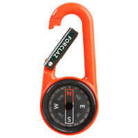 COMPACT 50 SNAP-HOOK ORIENTEERING COMPASS - ORANGE