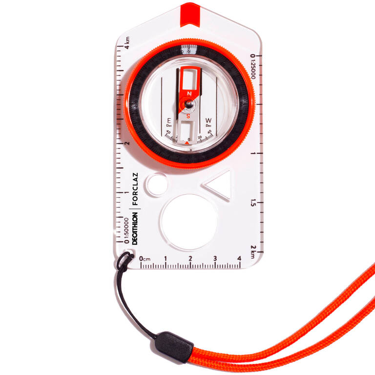 EXPLORER 500 BASEPLATE ORIENTEERING AND HIKING COMPASS - ORANGE