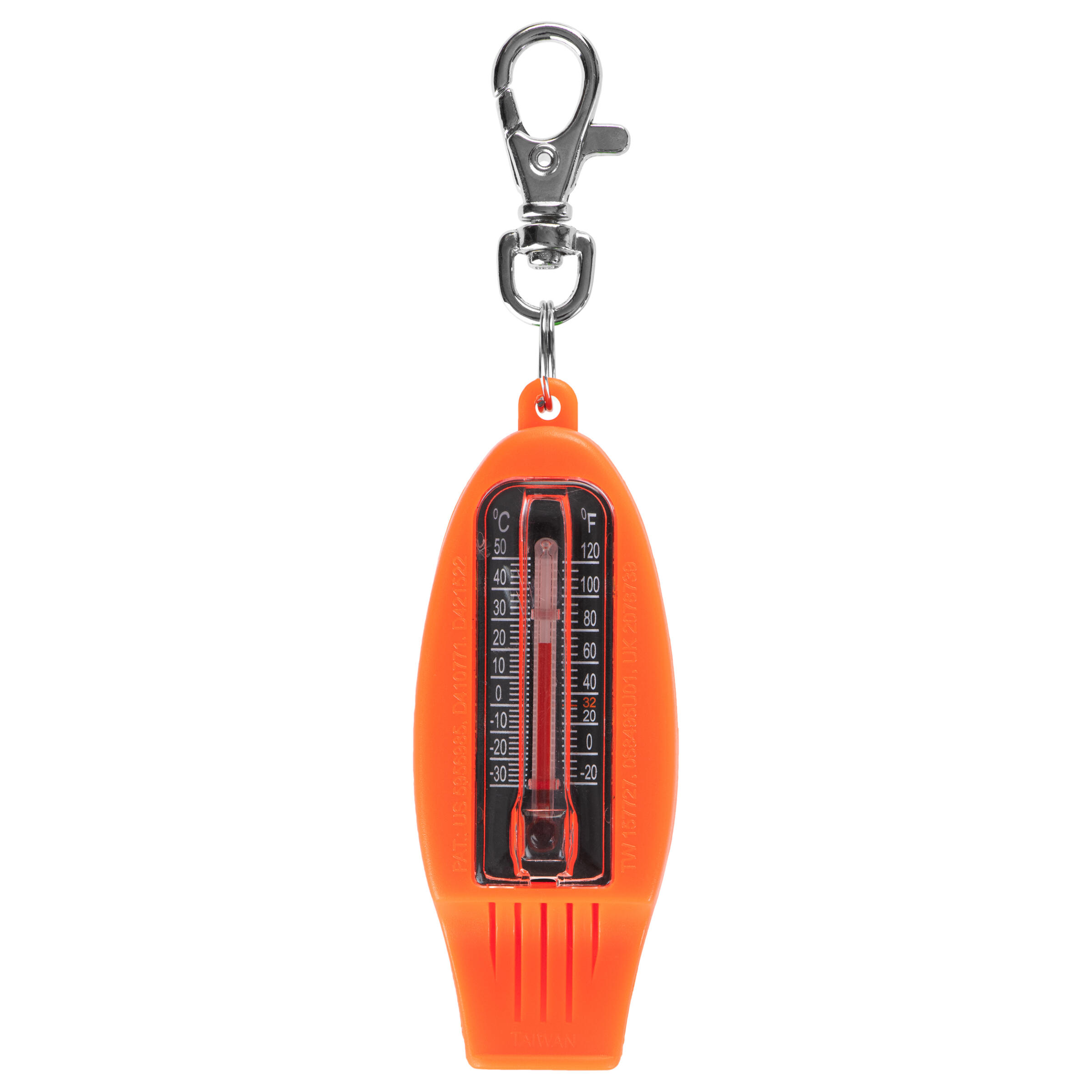 Multi-Purpose Whistle and Compass Orange