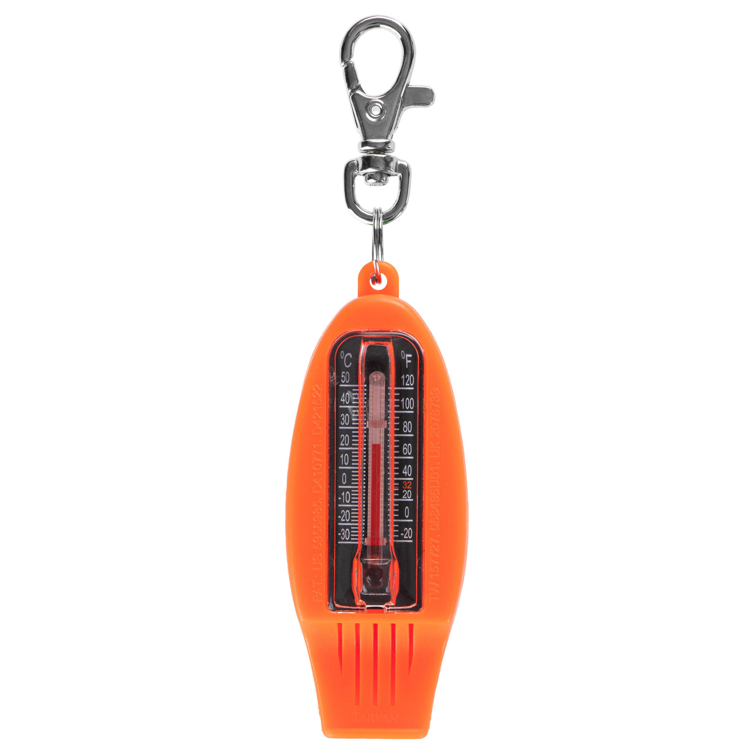 Multi-Purpose Whistle and Compass Orange -  3