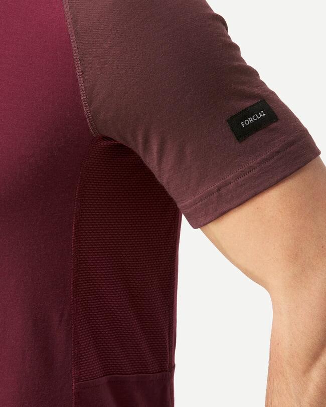 Men's Short-sleeved Merino Wool Trekking T-shirt  - MT500