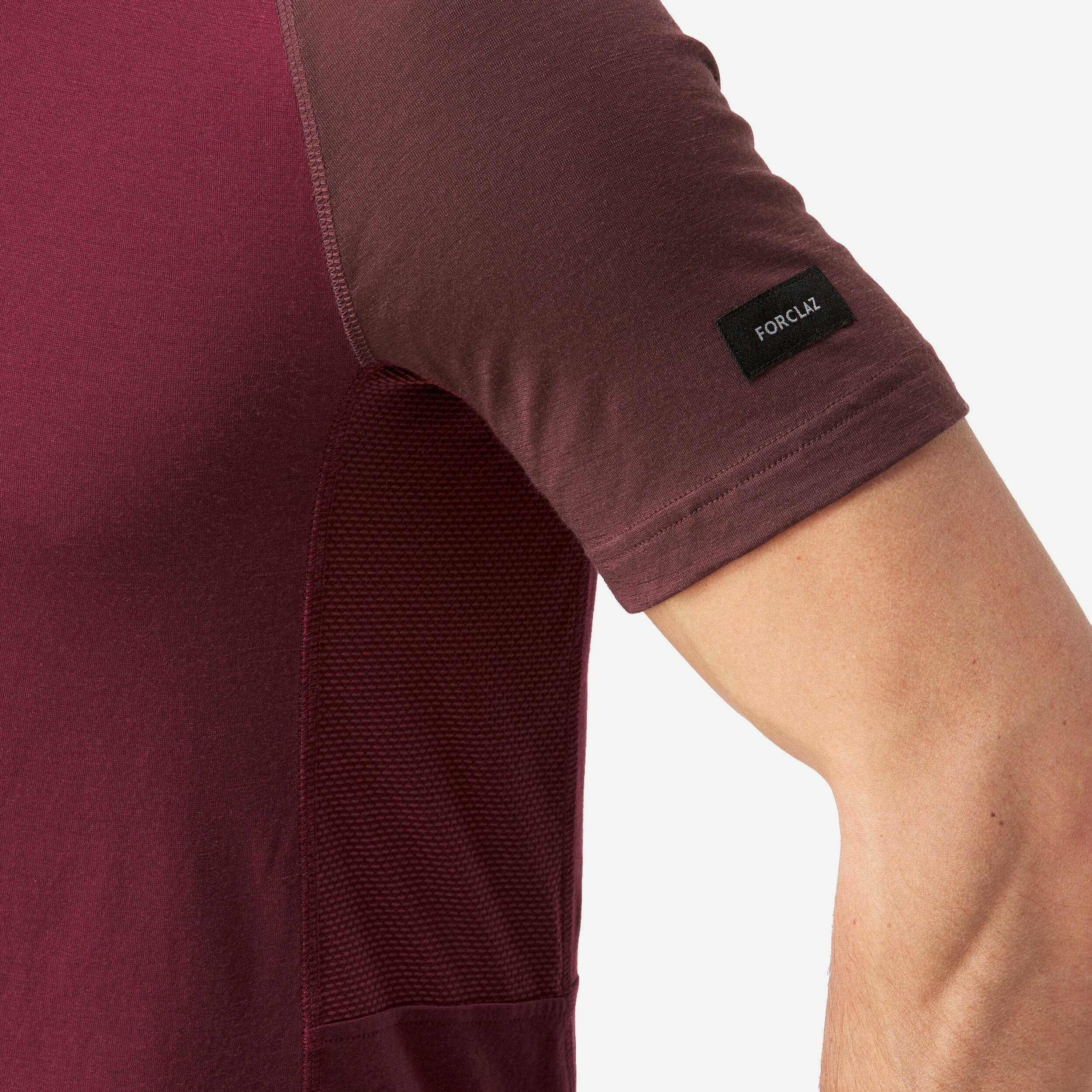 Men's Short-sleeved Merino Wool Trekking T-shirt  - MT500 5/8
