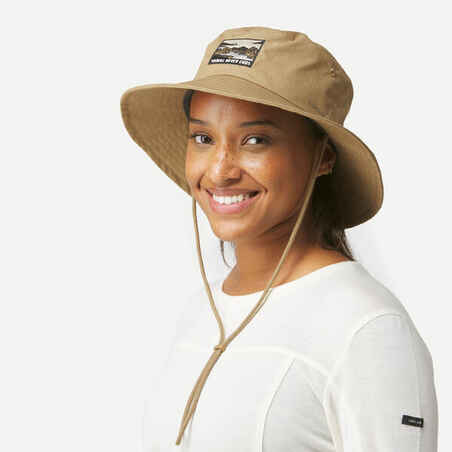 Anti-UV Trekking Hat Travel 100  - Brown