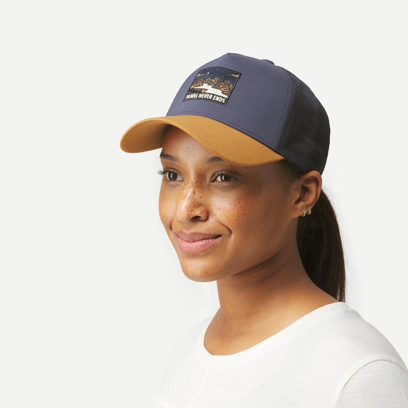 Gorra de protección solar para cabeza y cuello para bebé Nabaiji azul -  Decathlon