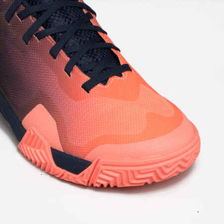 Women's Padel Shoes PS 590 - Coral/Blue