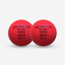 9cm Foam Tennis Ball TB100 Twin-Pack - Red