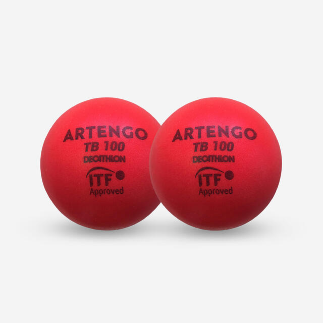 ARTENGO PELOTA DE TENIS DE ESPUMA TB100x2 ROJO