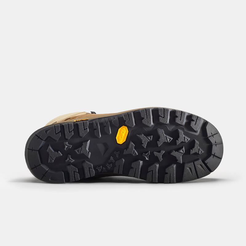 WATERDICHTE HOGE TREKKINGSCHOENEN VOOR DAMES LEER MT500 VIBRAM