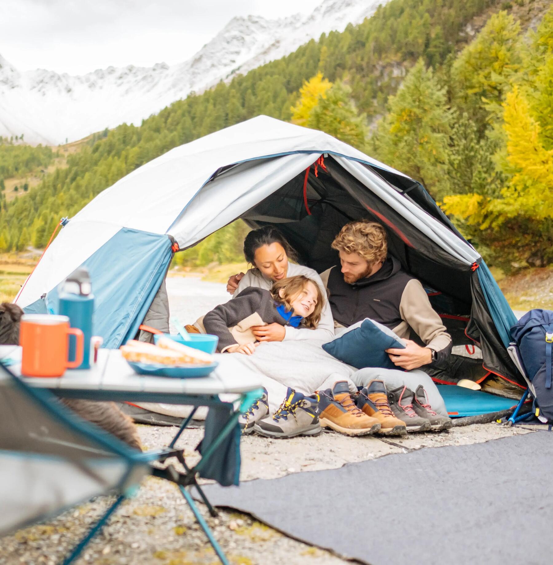 Matériel de camping en famille ou entre ami-es