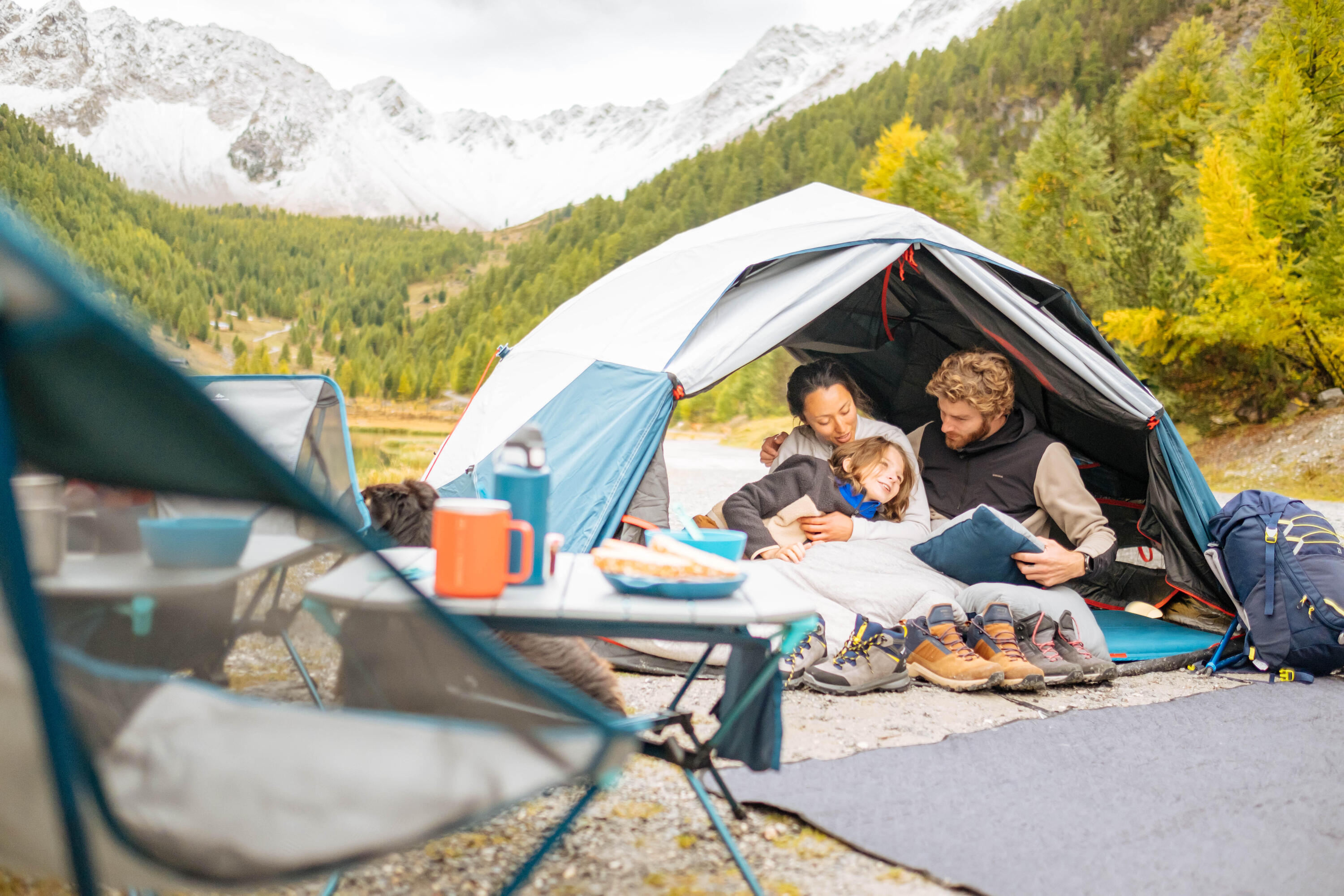 Pop-up tent voor 3 personen, 2 Seconds Easy met Fresh&Black 52/59