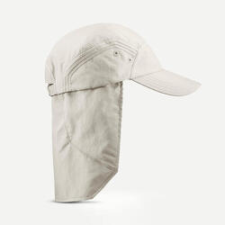 Casquette de Trekking montagne TREK 900 ANTI-UV GRIS CLAIR