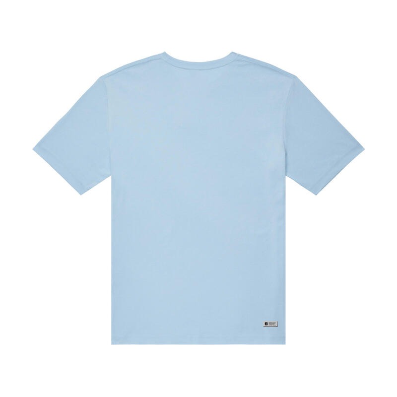 男款直裁棉質圓領短袖健身 T 恤 540－夢幻藍