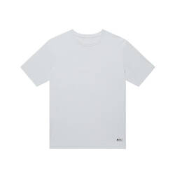 Men's Short-Sleeved Straight-Cut Crew Neck Cotton Fitness T-Shirt 540 - White