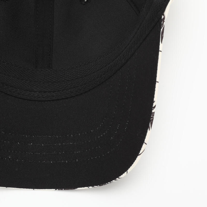 網球帽 500 S58－米白色／黑色設計