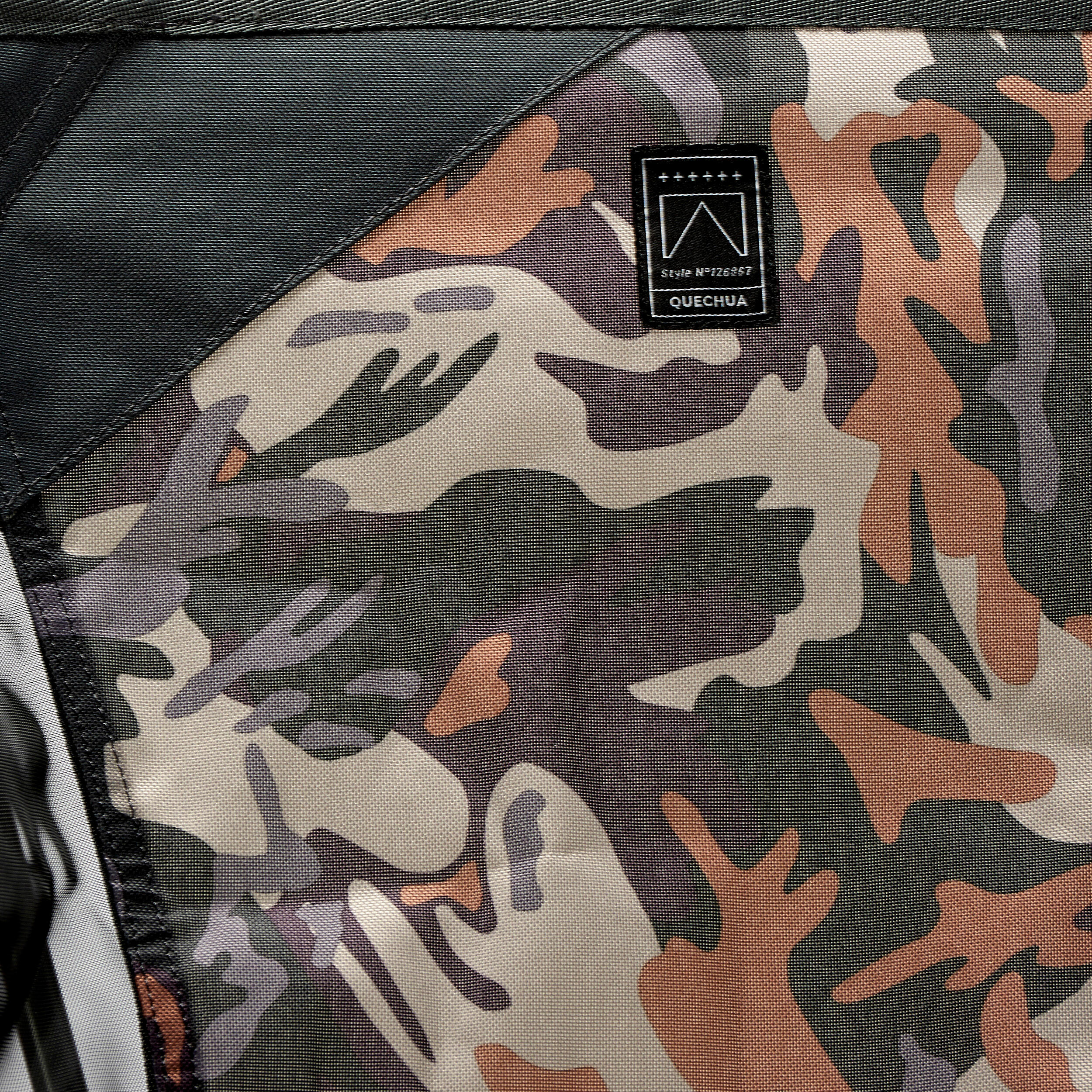 Low Folding Camping Chair, MH 500 Camo - QUECHUA