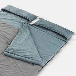 CAMPING SLEEPING BAG - ARPENAZ 0°C COTTON LINED ULTIM COMFORT – 2-PERSON