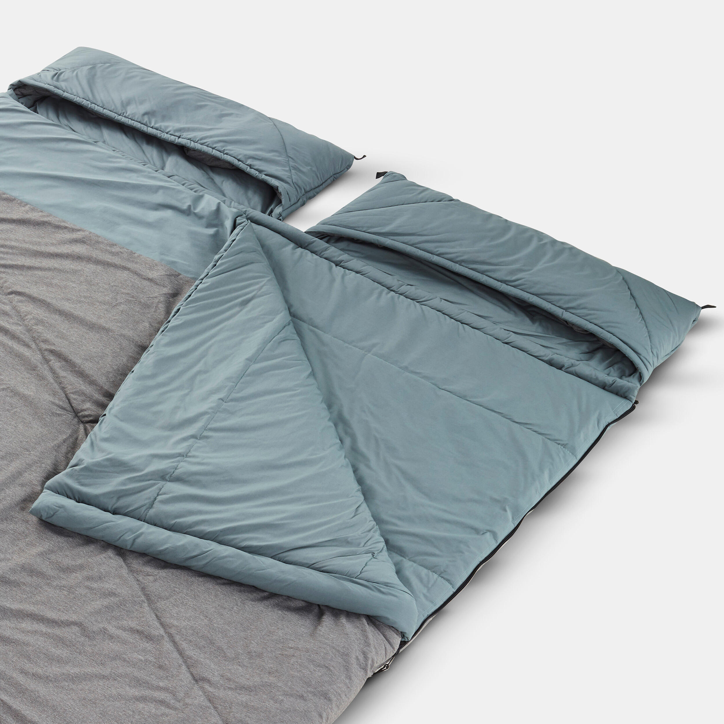 CAMPING SLEEPING BAG - ARPENAZ 0°C COTTON LINED ULTIM COMFORT – 2-PERSON 5/7