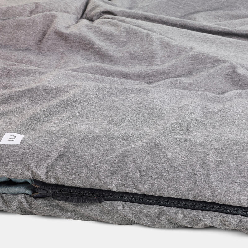 Sac de dormit de camping 0°C bumbac 2 persoane, Utim confort