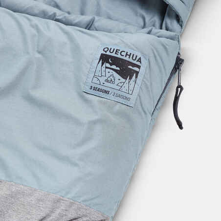 Doppelschlafsack Camping - Arpenaz 0 °C Baumwolle für 2 Personen