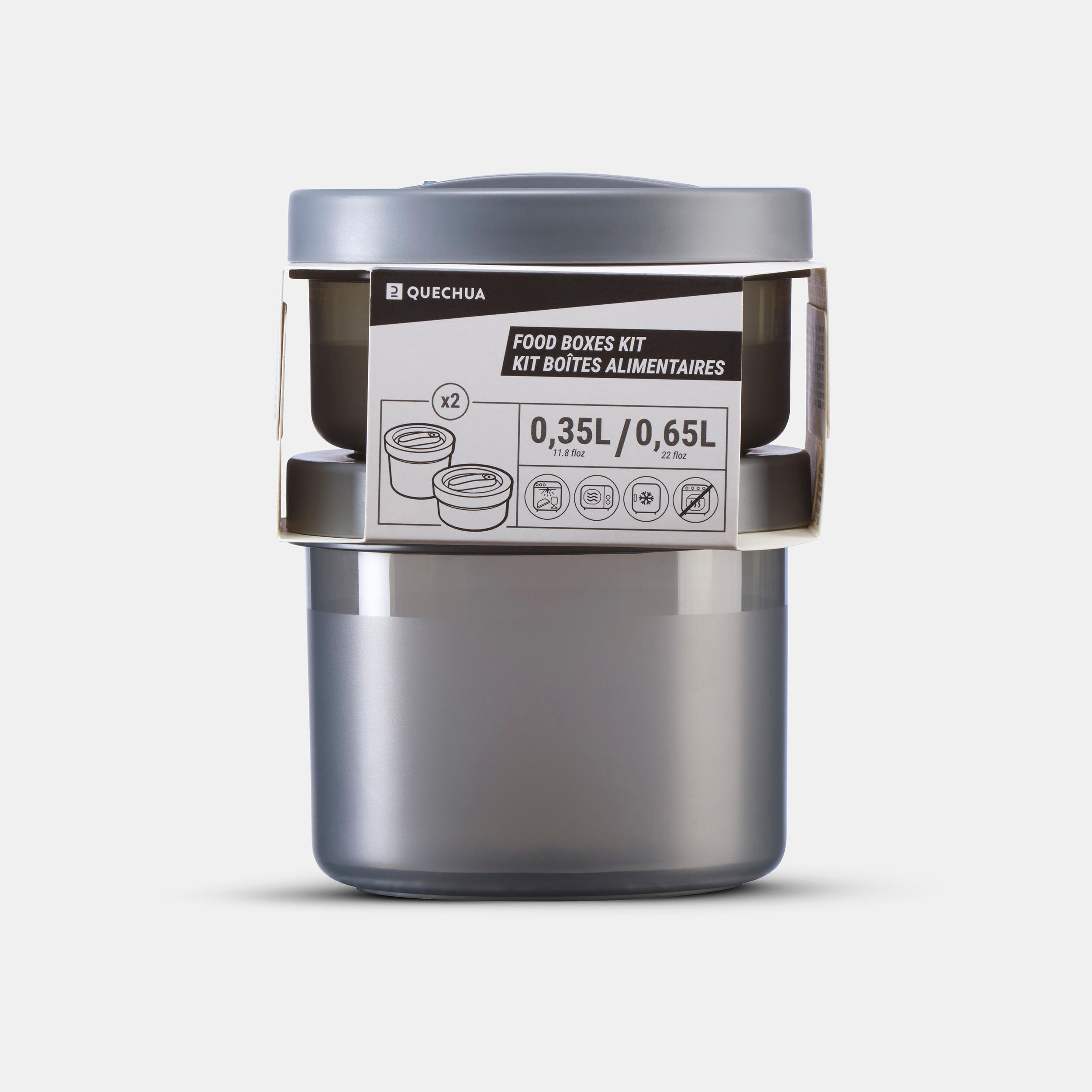 Set Lebensmittelbehälter hermetisch - 0,35 l / 0,65 l ×2 2/2