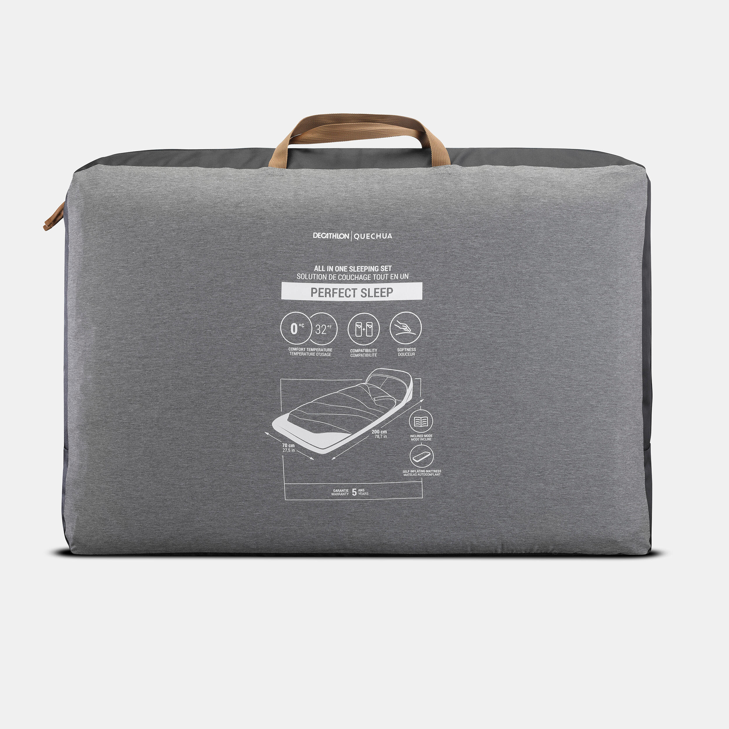 SAC DE COUCHAGE 2 EN 1 EN COTON POUR LE CAMPING PERFECT SLEEP 5 C COTON QUECHUA Decathlon