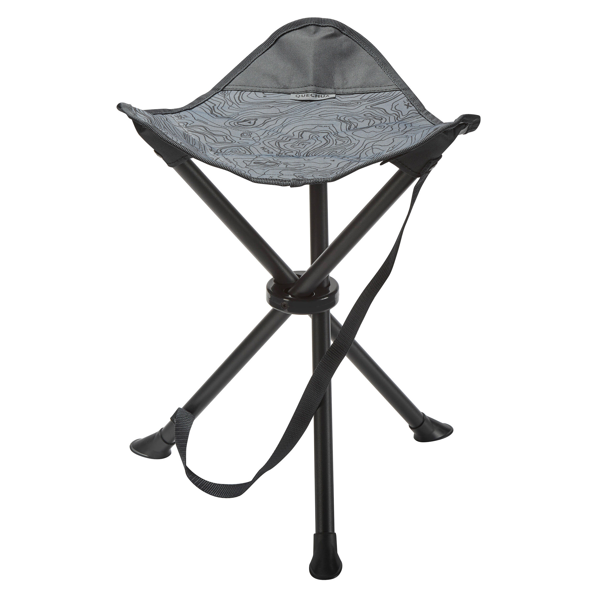 Camping Tripod Stool Grey