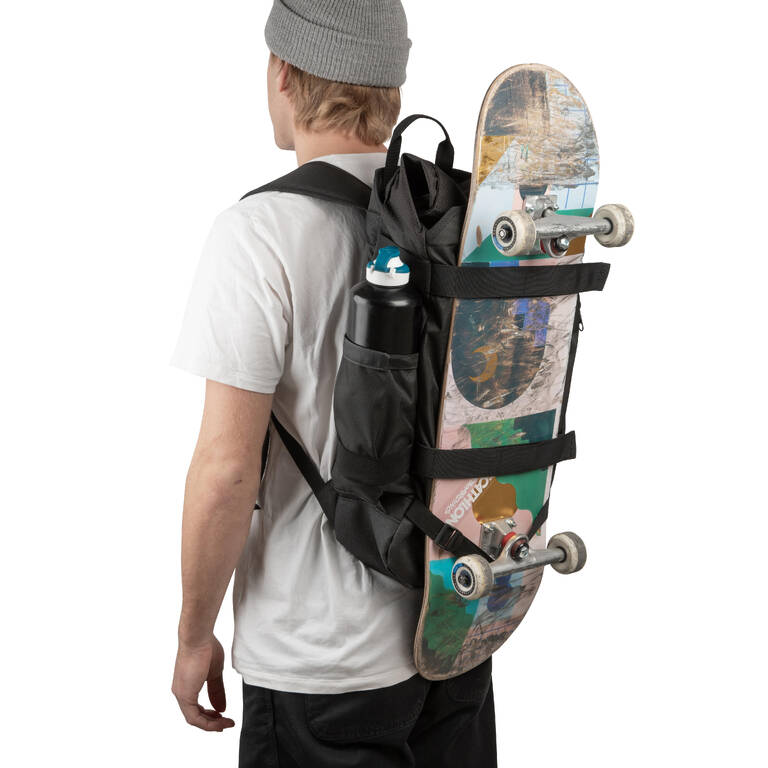 Ransel Skateboard Rolltop dengan Perkakas Skateboard Bawaan BP500