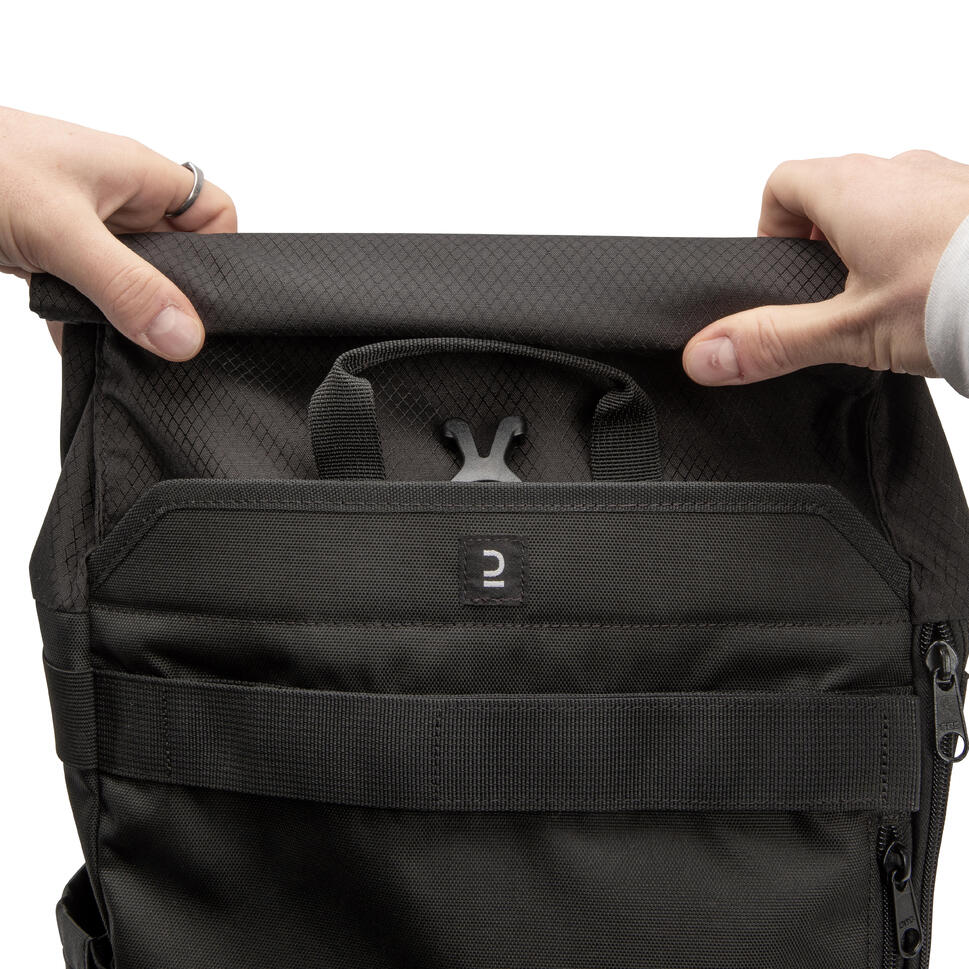 Rolltop Skateboard Backpack with BuiltIn Skateboard Tool BP500 Decathlon