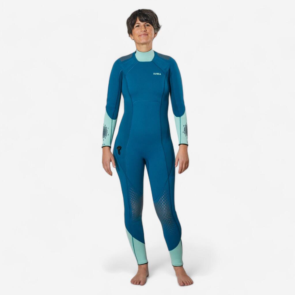 Women's diving wetsuit 3 mm neoprene SCD 900 blue