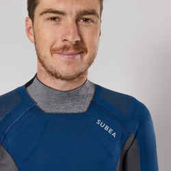 Men's diving wetsuit 3 mm neoprene SCD 900 blue and grey