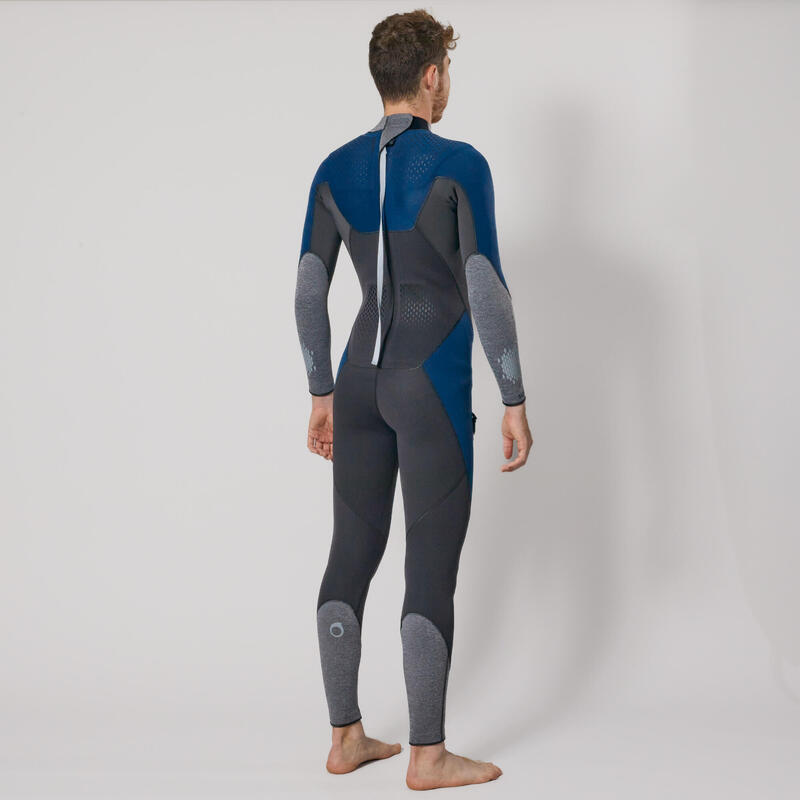 Duikpak voor heren neopreen 3 mm SCD 900 blauw en grijs