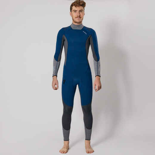 
      Men's diving wetsuit 3 mm neoprene SCD 900 blue and grey
  