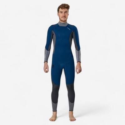 Muta subacquea uomo 900 neoprene 3 mm blu-grigio