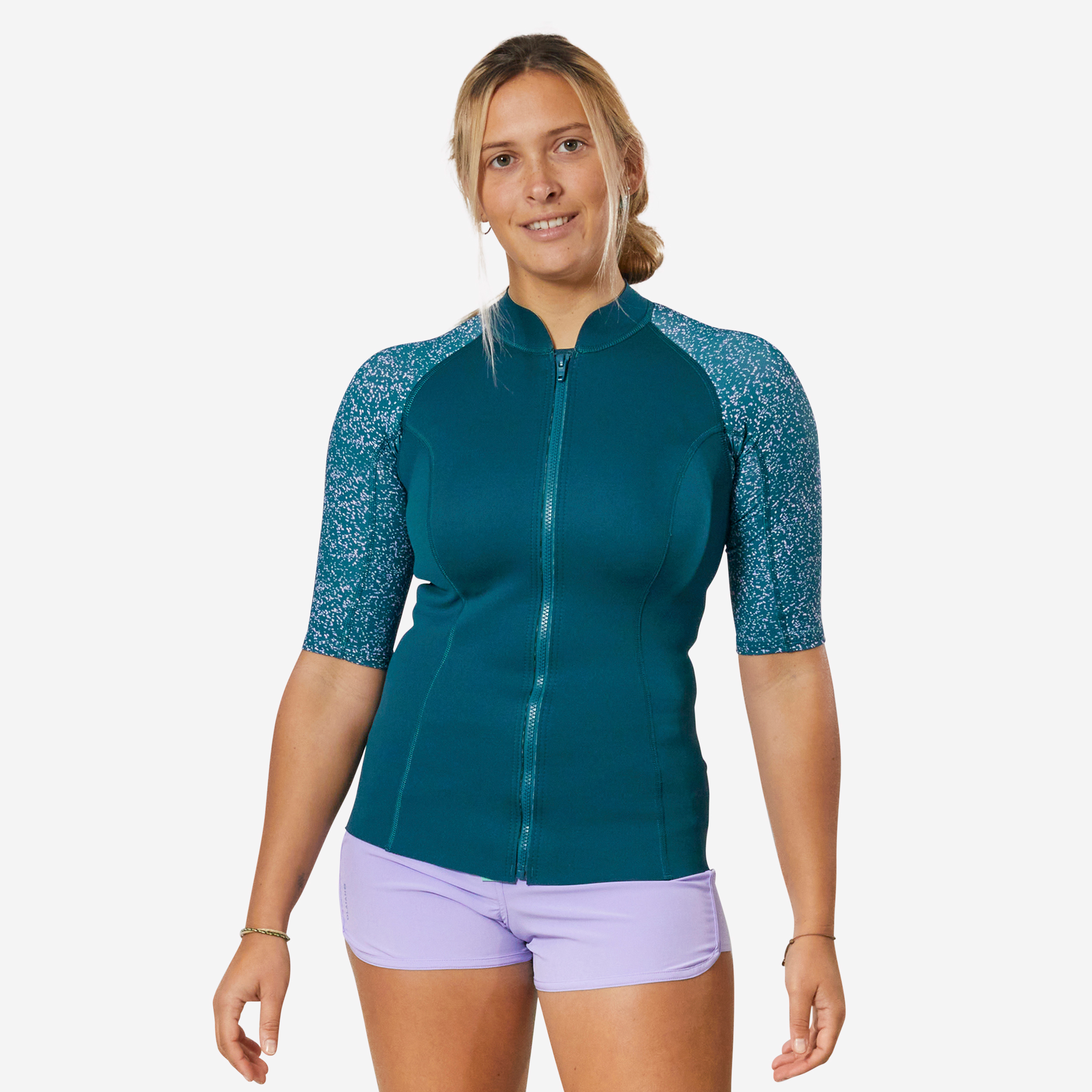 Hansber Short De Bain Néoprène 1.5mm Femme Avec Masque Et Tuba - Rashguard Surf Plongée